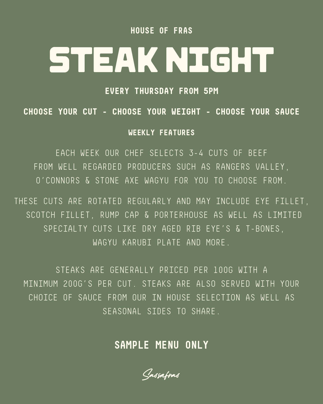 Premium steak with accompaniments